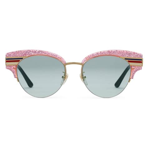 gucci cat-eye glittered acetate optical glasses|gucci cat eye prescription glasses.